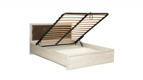 Кровать двуспальная Сохо(бетон пайн белый/под-мех/1644) в Асино - asino.katalogmebeli.com | фото 2