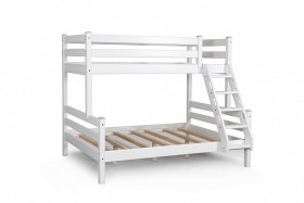 Адель кровать двухъярусная с наклонной лестницей Белый в Асино - asino.katalogmebeli.com | фото 3