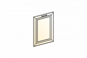 Атланта Дверь глухая L600 (эмаль) (Белый глянец патина золото) в Асино - asino.katalogmebeli.com | фото