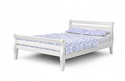 Аврора кровать 1600 с основанием Белый полупрозрачный в Асино - asino.katalogmebeli.com | фото