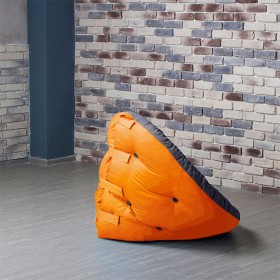 Бескаркасное Кресло ОУСТЕР Комбо оранжево-серый в Асино - asino.katalogmebeli.com | фото 2