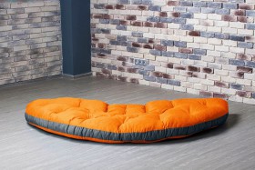 Бескаркасное Кресло ОУСТЕР Комбо оранжево-серый в Асино - asino.katalogmebeli.com | фото 3