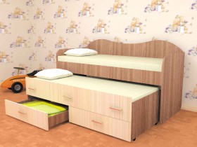 Кровать детская Нимфа двухместная 2.0 Венге/Дуб молочный в Асино - asino.katalogmebeli.com | фото 3