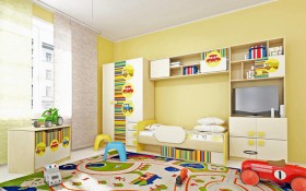 Детская комната Клаксон (Бежевый/корпус Клен) в Асино - asino.katalogmebeli.com | фото 2
