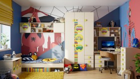Детская комната Клаксон (Бежевый/корпус Клен) в Асино - asino.katalogmebeli.com | фото