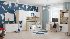 Детская комната Санни (Белый/корпус Клен) в Асино - asino.katalogmebeli.com | фото 3