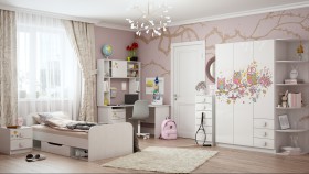 Детская комната Совушки (Белый/корпус Выбеленное дерево) в Асино - asino.katalogmebeli.com | фото 5