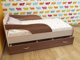 Кровать детская Максимка Млечный дуб/Венге в Асино - asino.katalogmebeli.com | фото 12