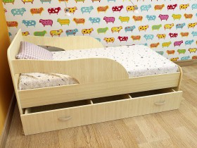 Кровать детская Максимка Млечный дуб/Венге в Асино - asino.katalogmebeli.com | фото 8