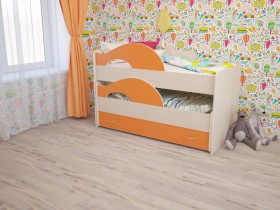 Кровать детская Радуга 1600 Млечный дуб/Венге в Асино - asino.katalogmebeli.com | фото 3