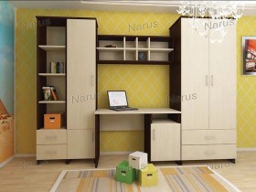 Детская Студент Комплект мебели (Дуб сонома/Белый) в Асино - asino.katalogmebeli.com | фото