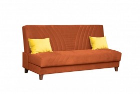 Диван-кровать "Бэлла" (велюр нео терра/подушки микровелюр желтый) в Асино - asino.katalogmebeli.com | фото