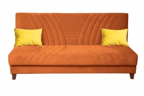 Диван-кровать "Бэлла" (велюр нео терра/подушки микровелюр желтый) в Асино - asino.katalogmebeli.com | фото 3