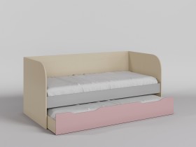 Диван-кровать Грэйси (Розовый/Серый/корпус Клен) в Асино - asino.katalogmebeli.com | фото