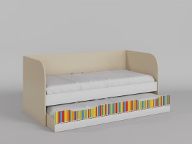Диван-кровать Клаксон без машинок (Белый/корпус Клен) в Асино - asino.katalogmebeli.com | фото