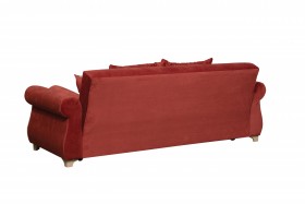 Диван-кровать "Порто" (микровелюр Гавайи бордо/италия/крем) в Асино - asino.katalogmebeli.com | фото 7
