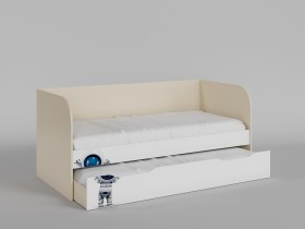 Диван-кровать Санни (Белый/корпус Клен) в Асино - asino.katalogmebeli.com | фото 1