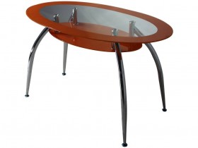 DT 445 стол обеденный, оранжевый 1200*700, ноги крашеные в Асино - asino.katalogmebeli.com | фото