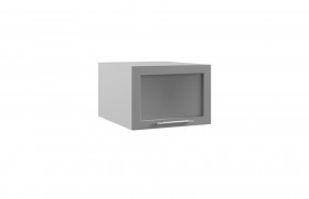 Гарда ГПГС 500 шкаф верхний горизонтальный глубокий со стеклом (Белый/корпус Серый) в Асино - asino.katalogmebeli.com | фото