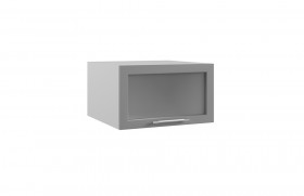 Гарда ГПГС 600 шкаф верхний горизонтальный глубокий со стеклом (Белый/корпус Серый) в Асино - asino.katalogmebeli.com | фото