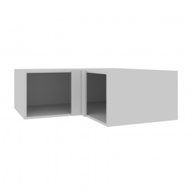Гарда ГПГУ 1000 шкаф верхний горизонтальный глубокий угловой (Белый Эмалит/корпус Серый) в Асино - asino.katalogmebeli.com | фото 2
