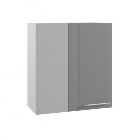 Гарда ПУ 650 шкаф верхний угловой (Белый/корпус Серый) в Асино - asino.katalogmebeli.com | фото