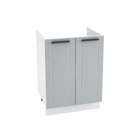 Шкаф нижний под мойку Глетчер 2 двери ШНМ-600 (корпус белый) в Асино - asino.katalogmebeli.com | фото
