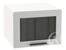 Шкаф верхний Глетчер ШВГС 510 (Гейнсборо силк/белый/горизонт/стекло) в Асино - asino.katalogmebeli.com | фото