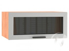 Шкаф верхний Глетчер ШВГС 810 (Гейнсборо силк/дуб крафт/горизонт/стекло) в Асино - asino.katalogmebeli.com | фото
