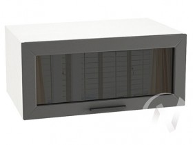 Шкаф верхний Глетчер ШВГС 810 (Маренго силк/белый/горизонт/стекло) в Асино - asino.katalogmebeli.com | фото