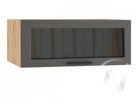 Шкаф верхний Глетчер ШВГС 810 (Маренго Силк/дуб крафт золотой/горизонт/стекло) в Асино - asino.katalogmebeli.com | фото