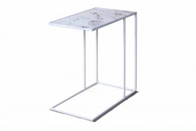 Журнальный столик Stone 018 (Прямоугольный) Металл/Керамика 500 Белый в Асино - asino.katalogmebeli.com | фото