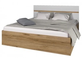 Ким кровать 1,6 (Дуб сонома/белый глянец) в Асино - asino.katalogmebeli.com | фото