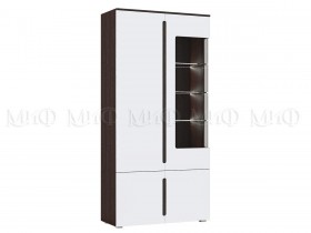 Ким шкаф с подсветкой (Венге/Белый глянец) в Асино - asino.katalogmebeli.com | фото