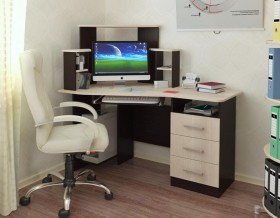 Компьютерный стол Каспер (венге/лоредо) в Асино - asino.katalogmebeli.com | фото 1