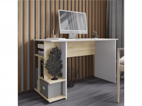 Компьютерный стол СКМ-6 белый/дуб сонома в Асино - asino.katalogmebeli.com | фото 1