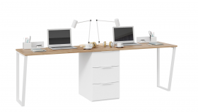 Комплект столов письменных с 1 тумбой универсальной «Порто» в Асино - asino.katalogmebeli.com | фото