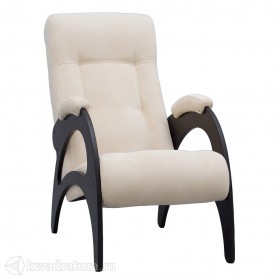 Кресло для отдыха Неаполь Модель 9 без лозы (Венге-эмаль/Ткань Ваниль Verona Vanilla) в Асино - asino.katalogmebeli.com | фото