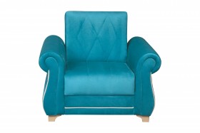 Кресло для отдыха "Порто" (велюр киви бирюза / микровельвет крем) в Асино - asino.katalogmebeli.com | фото 3