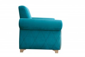Кресло для отдыха "Порто" (велюр киви бирюза / микровельвет крем) в Асино - asino.katalogmebeli.com | фото 6