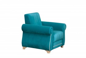 Кресло для отдыха "Порто" (велюр киви бирюза / микровельвет крем) в Асино - asino.katalogmebeli.com | фото 7