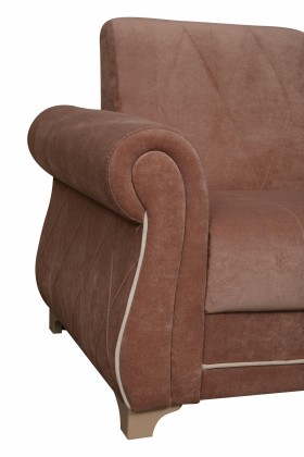 Кресло для отдыха "Порто" (велюр киви корица / микровельвет крем) в Асино - asino.katalogmebeli.com | фото 3