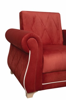 Кресло для отдыха "Порто" (микровелюр Гавайи бордо / микровельвет крем)/осн. в Асино - asino.katalogmebeli.com | фото 6
