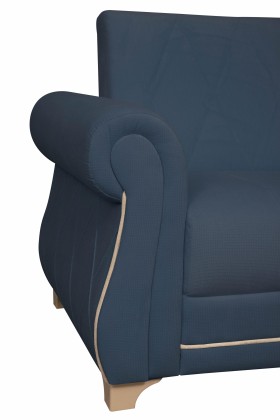Кресло для отдыха "Порто" (велюр текстура кобальт / микровельвет крем)/осн. в Асино - asino.katalogmebeli.com | фото 4