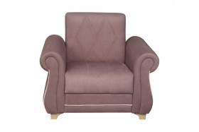 Кресло для отдыха "Порто" (велюр текстура лиловый / микровельвет крем)/осн. в Асино - asino.katalogmebeli.com | фото 3