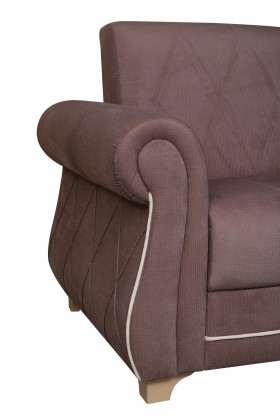 Кресло для отдыха "Порто" (велюр текстура лиловый / микровельвет крем)/осн. в Асино - asino.katalogmebeli.com | фото 6