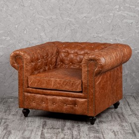 Кресло кожаное Лофт Честер (кожа буйвола) в Асино - asino.katalogmebeli.com | фото 1