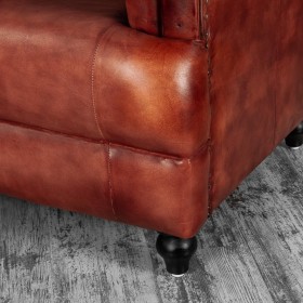 Кресло кожаное Лофт Честер-Нью (Коричневый) в Асино - asino.katalogmebeli.com | фото 4