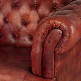 Кресло кожаное Лофт Честер-Нью (Коричневый) в Асино - asino.katalogmebeli.com | фото 6