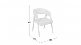 Кресло «Техас 1» (Белый матовый/Экокожа Белый №66) в Асино - asino.katalogmebeli.com | фото 2